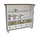 Farbe: weiß / braun Ausstattung: - 3 Schubladen - 4 Haken