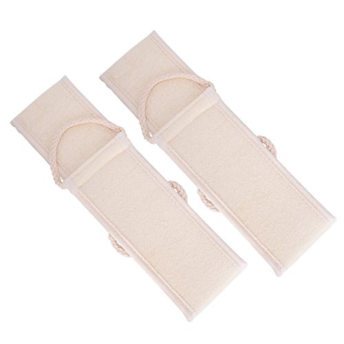 Mudder Exfoliating Scrubber Bath Body Strap Shower Back Washer Linen Back Scrubber for Men and Women, 2 Pieces