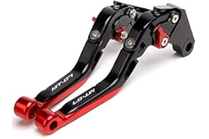 YP YuanPei Leviers d'embrayage de frein repliables Pour MT07 MT-07 FZ-07 Tracer 700 2018 2019 2020 Leviers extensibles en aluminium Accessoires moto(Noir+rouge)