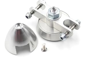 SPARKHOBBY Copertura per elica pieghevole in lega di alluminio argento D28 D33 D38 D43 D48 mm diametro albero 3,0/3,17/4,0/5,0 mm per RC Glider fai da te (1 pezzo D43 5,0 mm)