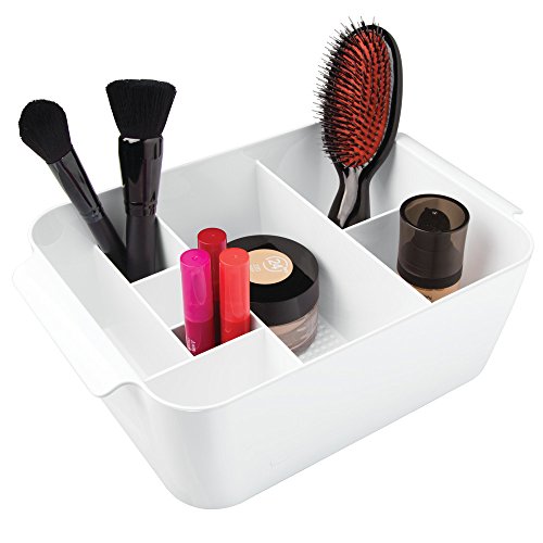 InterDesign 35862EU Clarity Kosmetik- Kosmetikablage mit Fächern, weiß - 3