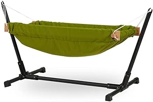 TUBIBU Hamac pour bébé avec support 100 % coton Cribs de voyage Hamac en bois avec support