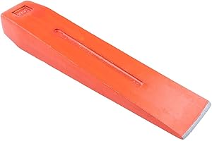 GERMANIA QUALITÄTSWERKZEUGE Germania Spaltkeil für Holz 2 kg aus Stahl rot | Fällkeil zum Spalten von Kaminholz