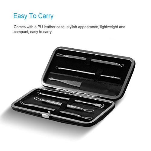 Breett 6 Stücke Mitesserentferner – Akneentferner Kit zur Behandlung jeder Gesichtsverunreinigungen & Verunstaltungen - 4