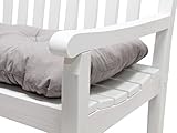 ambientehome weisse gartenbank mit polster nahansicht