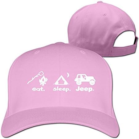 Facsea Runy Custom Eat Sleep Jeep Adjustable Hunting Peak Hat &amp; Cap One Size