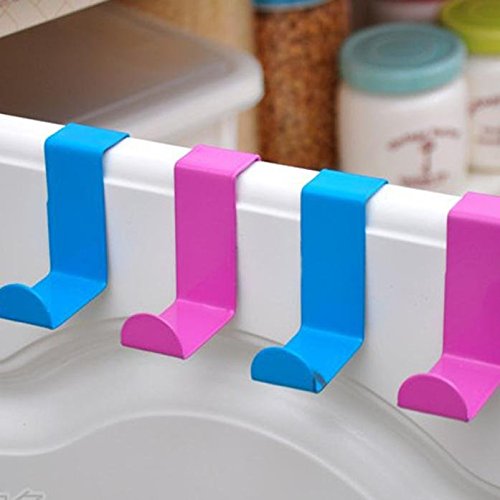 Clode® 2 teilige Edelstahl Türhaken Kleiderhaken Badezimmerhaken(Hot Pink) - 5