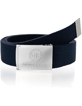 Monte Lovis Gürtel aus Stoff stufenlos regulierbar, Stoffgürtel mit glänzender Schnalle, Canvas Gürtel, Skateboard...