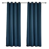 Blickdicht & Energiesparend & Schallschluckend (ACHTUNG!!!Diese blickdichte Vorhänge sind nicht dick sondern eher DÜNN aber verdunkelt genug als ein normaler Sichtschutz und Blendschutz !!!)