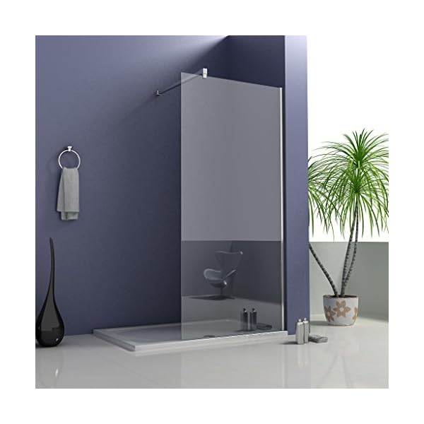 2000mm Height Wet Room Screen Shower Enclosure 8mm Glass Panel with Support Bar + 250mm End Panel