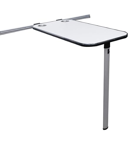 Table Pliante Murale Pour Camping-car & Van - Avec Porte-gobelets, Bois Massif, Charge 100kg - Gain De Place
