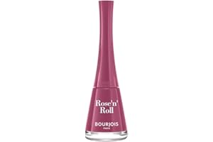 BOURJOIS - Vernis À Ongles 1 Seconde 48 Rose'N'Roll - Séchage Rapide En 50 Secondes - Pinceau Panoramique Anti Débordement - Application Facile - Couleur Intense - 9 ml