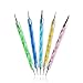 Glow Two Way Dotting Pen Marbleizing Tool Set, Multicolour - 5 Piece