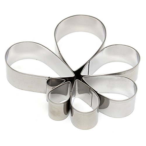 Aliciashouse 7Pcs Rose Petal Edelstahl Ausstechform Mold Biskuit-Fondant-Cutter Kuchen verziert Werkzeug - 2