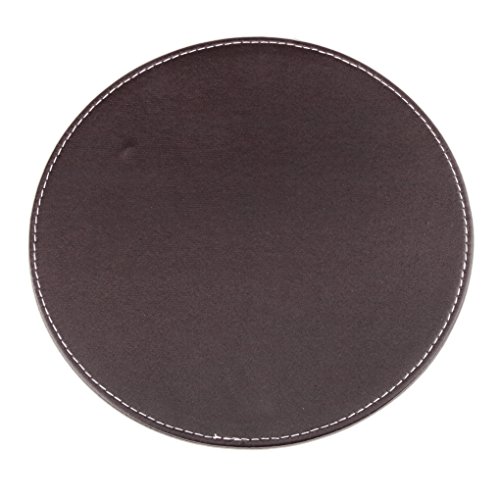 BXT® 3D Ergonomische PU-Leder Mauspad und Schwamm-Handgelenkauflage Komfortauflage Kreisförmig Mousepad Rutschfeste Unterseite Anti-Staub einfach zu reinigen - 6