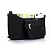 KRY Baby Pram Stroller Hanging Bags for Travel Holiday Outdoor Cup Bottle Drinks Food Holder Organizer Storage Bag (Black)