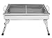 Produktbild Cowekai BBQ Tischgrill Reisegrill Minigrill Campinggrill Holzkohlegrill Kleiner Tisch Classic Barbecue Grill 44×27×26Edelstahl Holzkohle BBQ Grill für Camping Tailgating und Picknick
