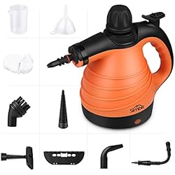 SIMBR Nettoyeur Vapeur à Main Portable 1050W Multi-Usage avec 9 Accessoires pour Enlever des Taches, Tapis, Rideaux, Sièges d'Auto, Cuisine, Salle de Bain et plus