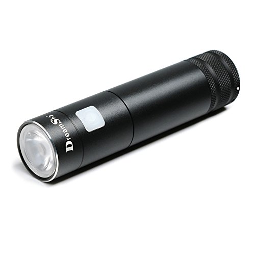 DreamSky wiederaufladbare LED Taschenlampe mit 18650 Batterie und USB Ladekabel, einstellbare 5 Leuchtmodi, wasserdicht, geeignet für Haushalt, Arbeit und Outdoor Aktivitäten