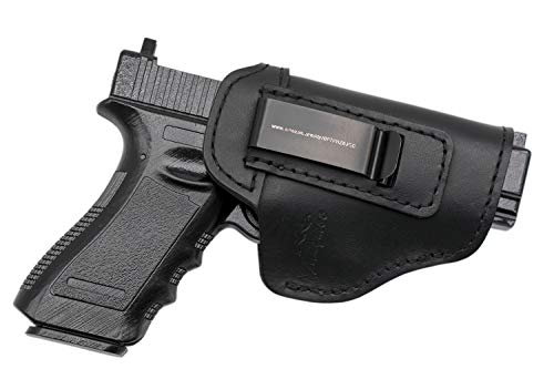 MAYMOC Custodia in Pelle IWB Defender per Scudo S & W M & P - Glock 17 19 22 23 32 33 / Springfield XD e XDS/Plus Pistole Simili (Destro)