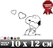 Produktbild SNOOPY LOVE Autoaufkleber Sticker Aufkleber Macbook Wandtattoo Snoopy Peanuts (M 20 cm x 24 cm, Schwarz)