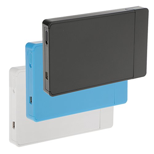 Mini USB 2.0 SATA SSD HDD Festplattengehäuse 2,5 Zoll Festplattenlaufwerk bis zu 480mbps, werkzeuglos – Weiß, eine Größe - 9
