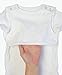 Dribble Stop Top Unisex Baby Packet 2 Vest, White, 6-9 Months