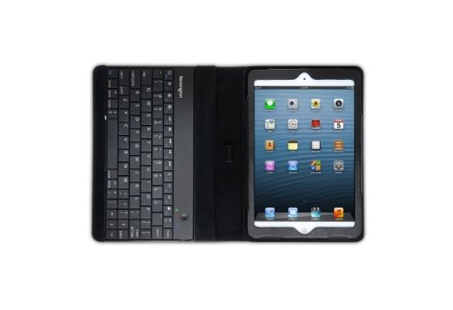 Kensington Apple iPad Mini 1, 2, 3 & 4 Bluetooth drahtloser Keyboard QWERTZ Tastatur Ständer Premium-Leder Kasten Abdeckung - 2