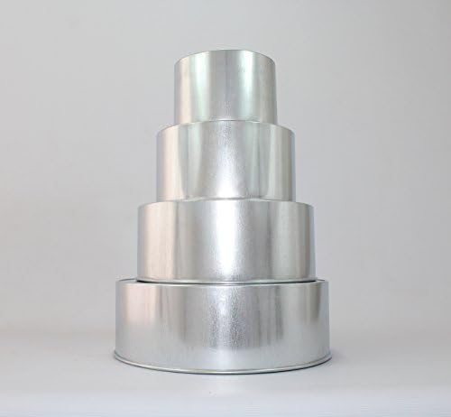 Round Cake Baking Tins | 6 8 10 12" | 4 Tier | 4" Deep - Wedding Cake Tins