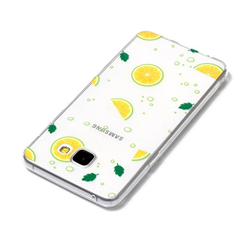 Funda Samsung Galaxy A5 2016 SM-A510F Suming C  scara Clara Transparente Funda de Silicona TPU Funda Ligera Delgada C  scara Anti choque Anti-rasgu  o C  scara Flexible funda protectora con Patr  n   nico-Fruta de Lim  n