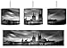 Produktbild Monocrome, Polarlichter über der Skyline von Köln inkl. Lampenfassung E27, Lampe mit Motivdruck, tolle Deckenlampe, Hängelampe, Pendelleuchte - Durchmesser 30cm - Dekoration mit Licht ideal für Wohnzimmer, Kinderzimmer, Schlafzimmer