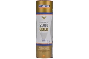 VICTOR Nylon Shuttle 2000 Gold Volant de Badminton boîte de 6 jaune rouge