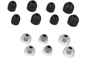 TECINITY 7 Paar Ersatz Ohrstöpsel für Sony WF-1000XM3 / WF-1000XM4 / WF-1000XM5, 4 Größen Silikon Ohrstöpsel In-Ear Kopfhörer (Schwarz)