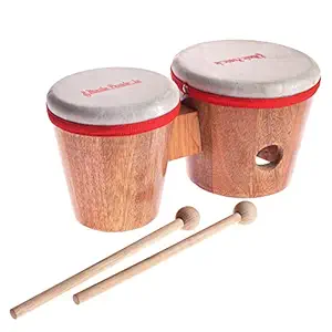 Music People Wooden Kids Bongo (Small) with Sticks ideal for Children activity