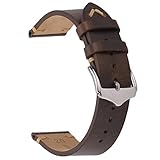 --- [Tamaño] Esta correa de reloj de cuero encerado aceite. Ancho: 18 mm (correa de reloj) * 16 mm (hebilla), grosor: 2,7 mm-2,9 mm, 9 orificios de ajuste, puede adaptarse a la muñeca de 155 mm-200 mm (6,1 pulg. A 7,87 pulgadas) y puede adaptarse a diferentes relojes clásicos y clásicos y modernos.