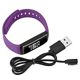 Uhr Bluetooth, Wasserdichte Sport Armband Smart Band Pulsmesser Armbanduhr für Android iOS(Lila)