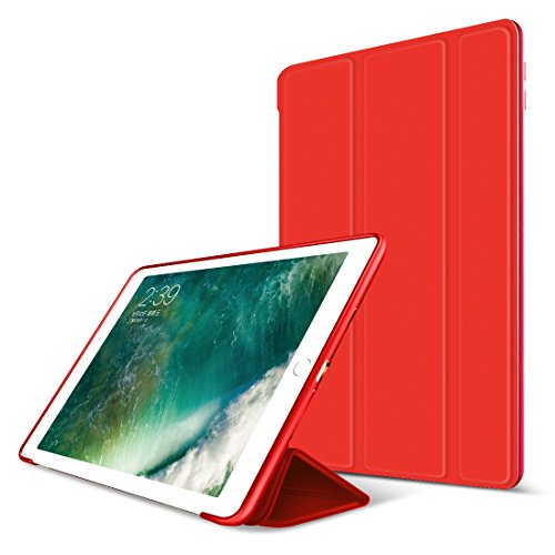 Funda para iPad Pro 10.5 - GOOJODOQ Smart Case Cover Piel Sintética a Prueba de Golpes de Silicona Suave TPU Funda para Apple iPad Pro 10.5 Rosso (Auto Sleep/Wake)