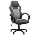 Produktbild SAILUN® Bürostuhl Schreibtischstuhl, PU Kunstleder Chefsessel, Drehstuhl mit Armlehnen, Wippfunktion und Höhenverstellbar, Ergonomisch (Schwarz-Grau, Bürostuhl)
