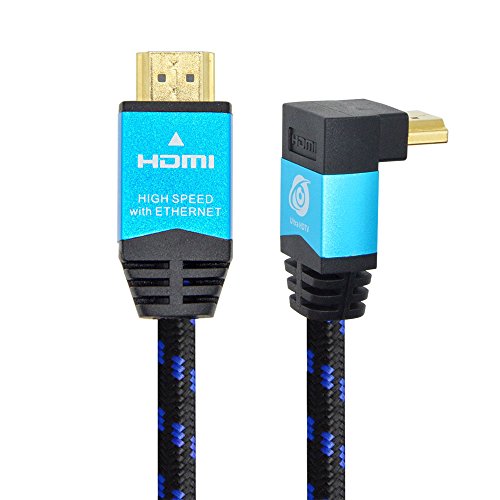 Ultra HDTV Premium 4K HDMI Kabel 5m mit 1x 270°-Winkel / HDMI 2.0b, 4K bei vollen 60Hz (keine Ruckler), HDR, 3D - 4