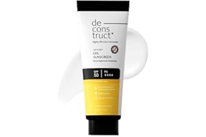 Deconstruct Gel Sunscreen for Oily skin SPF 50 PA++++ |100% Photostable Sunscreen |4 New Gen UV Filters |In-Vivo |Lightweight, Airy, Non-greasy |For oily, combination, normal skin |For Men & Women - 50gm
