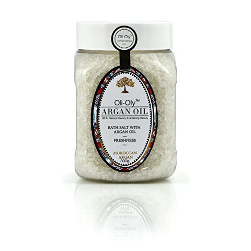 Oli-Oly Bath Salt with Argan Oil, Fresh Scent (300 g) | For Moisturizing, Softening, and Hydrating Effect