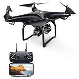 TIEMPO DE VUELO DE 18MIN Y DISTANCIA DE CONTROL LARGA: El tiempo de vuelo máximo del quadcopter podría ser de hasta 18 minutos con una batería de alta capacidad de 7.4V; Distancia de transmisión WiFi de unos 400-500m y distancia de control remoto de unos 300-500m.