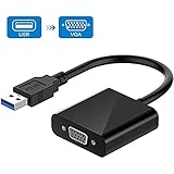 USB to VGA Adapter, Multi-display USB VGA Converter, Up to 1920x1080 Resolution, Multi Monitor, USB 3.0 to VGA Adapter for Windows 10/8.1/8/7