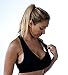 Marielle Night Time Sleep Maternity and Nursing Women's Bra, 4 Beautiful Colours to Choose From - Seamless Nursing Bra (S-M, Black)