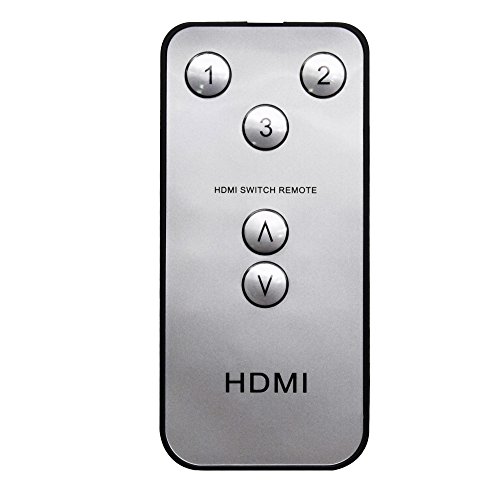 KanaaN 3×1 HDMI Switch UltraHD – 3 Port Eingang auf 1 Port Ausgang | Fernbedienung | FullHD, UHD, 4K, 4K*2K 1080p kompatibel | HDMI 1.4 Standard - 7