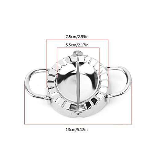 Dumpling Maker, phifo (2 Stück) Edelstahl Dumpling Maker und Teig Drücken, Dumpling Pie Ravioli Form Maker Gebäck Werkzeug für Kochen, klein + groß - 4