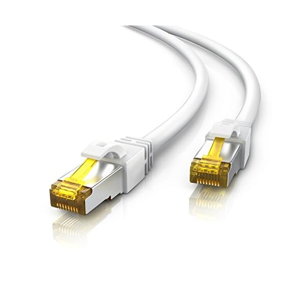 Primewire 0,25m Cable de Red Gigabit Ethernet Cat 7-10000 Mbit s - Cable de Conexión - Cat.7 en Bruto con…