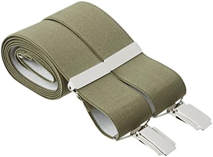Gents ShopMens Trouser Braces Plain 35mm 4 Strong Silver Clips Assorted Colours and Sizes Up to 4XL