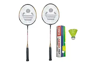 Cosco Cbx- 320 Badminton Racket Pair with Aero 787 Nylon Shuttle Cock