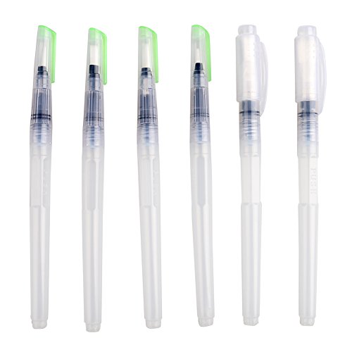 Wasserpinsel, Wassertank Pinsel, Aquarell Kunst Stifte, 3 Stück Flachpinsel Tip Set (Weiß) - 5